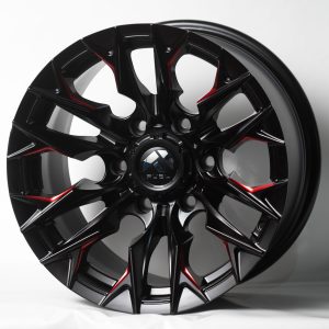 R16 8.5j 6×139.7 CB110.1 ET10 18011 Matt Black milling red